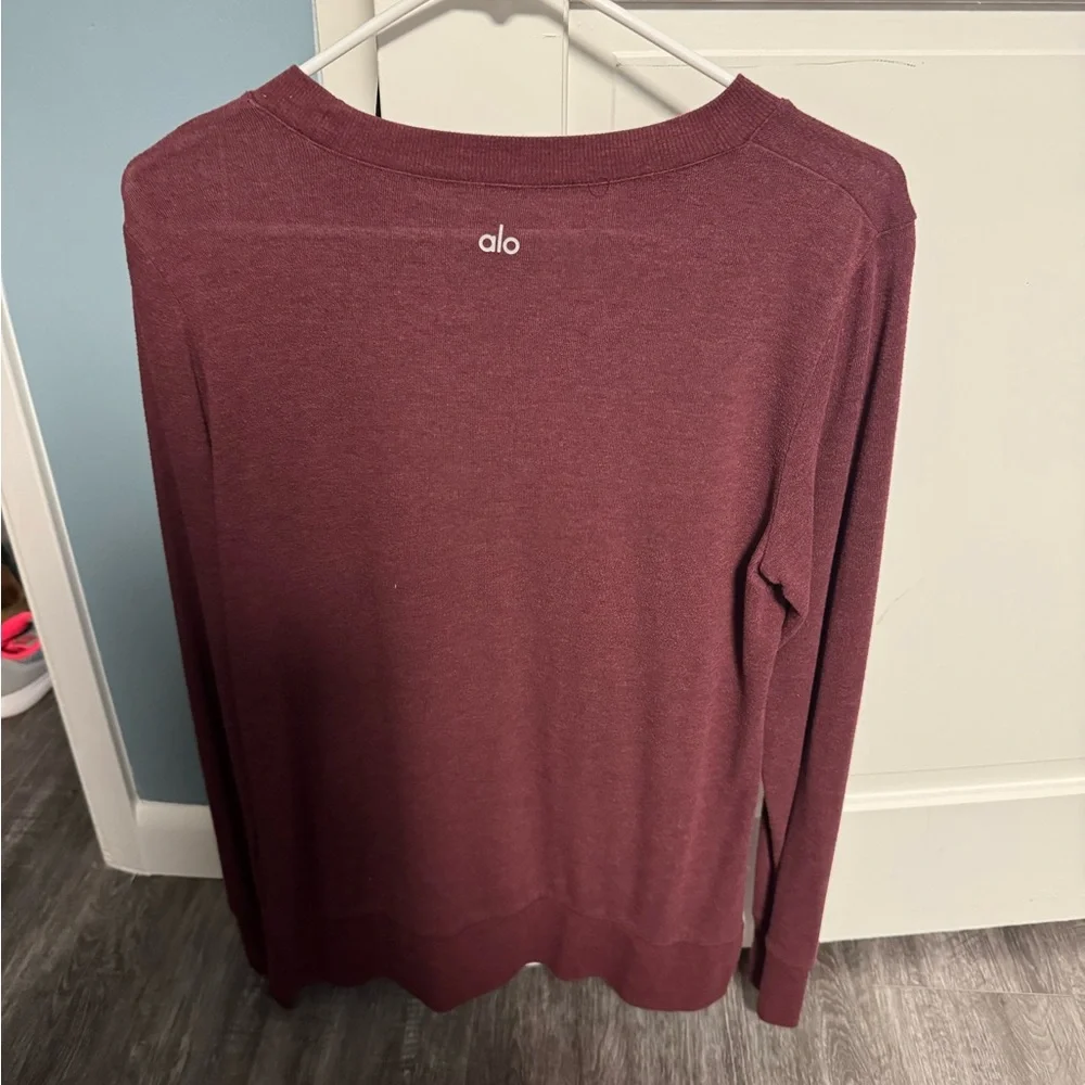 Burgundy Long Sleeve Sweater - Picture 2 of 3